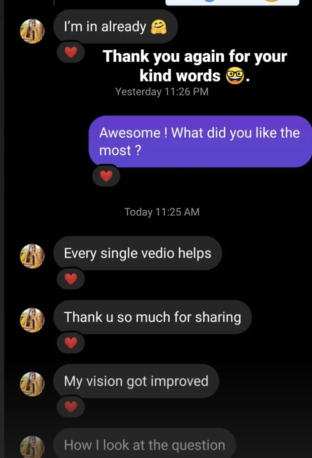 Coaching testimonial