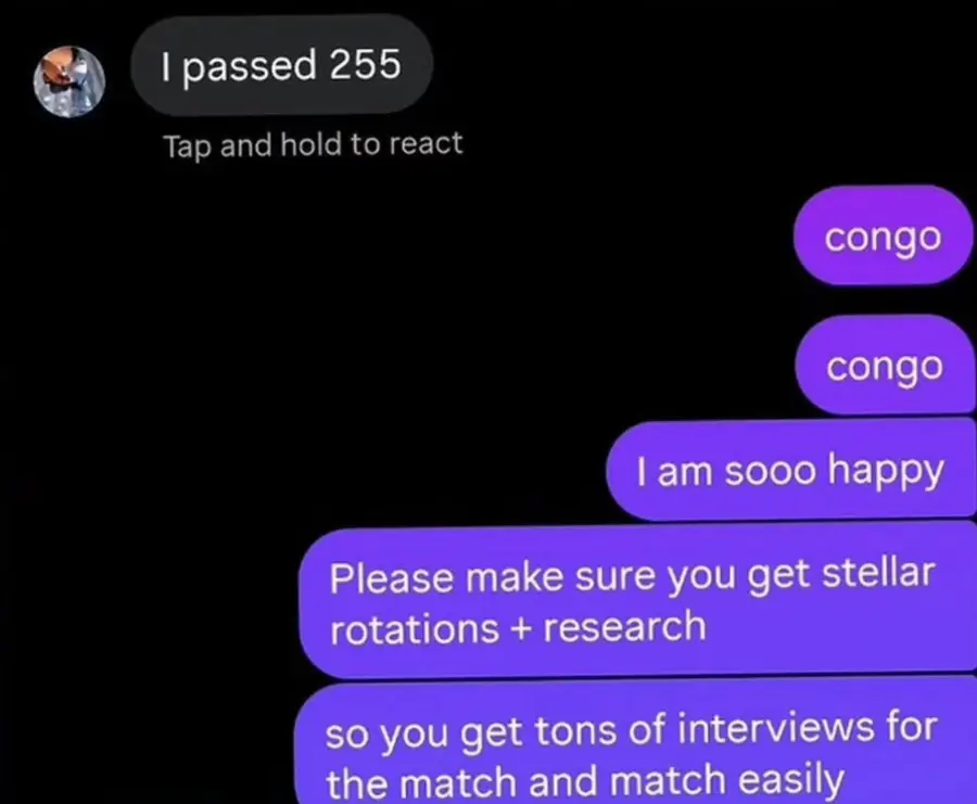 Student testimonial screenshot
