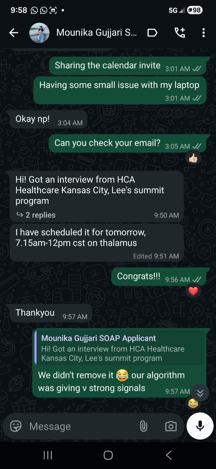 USMLE Wise student match testimonial
