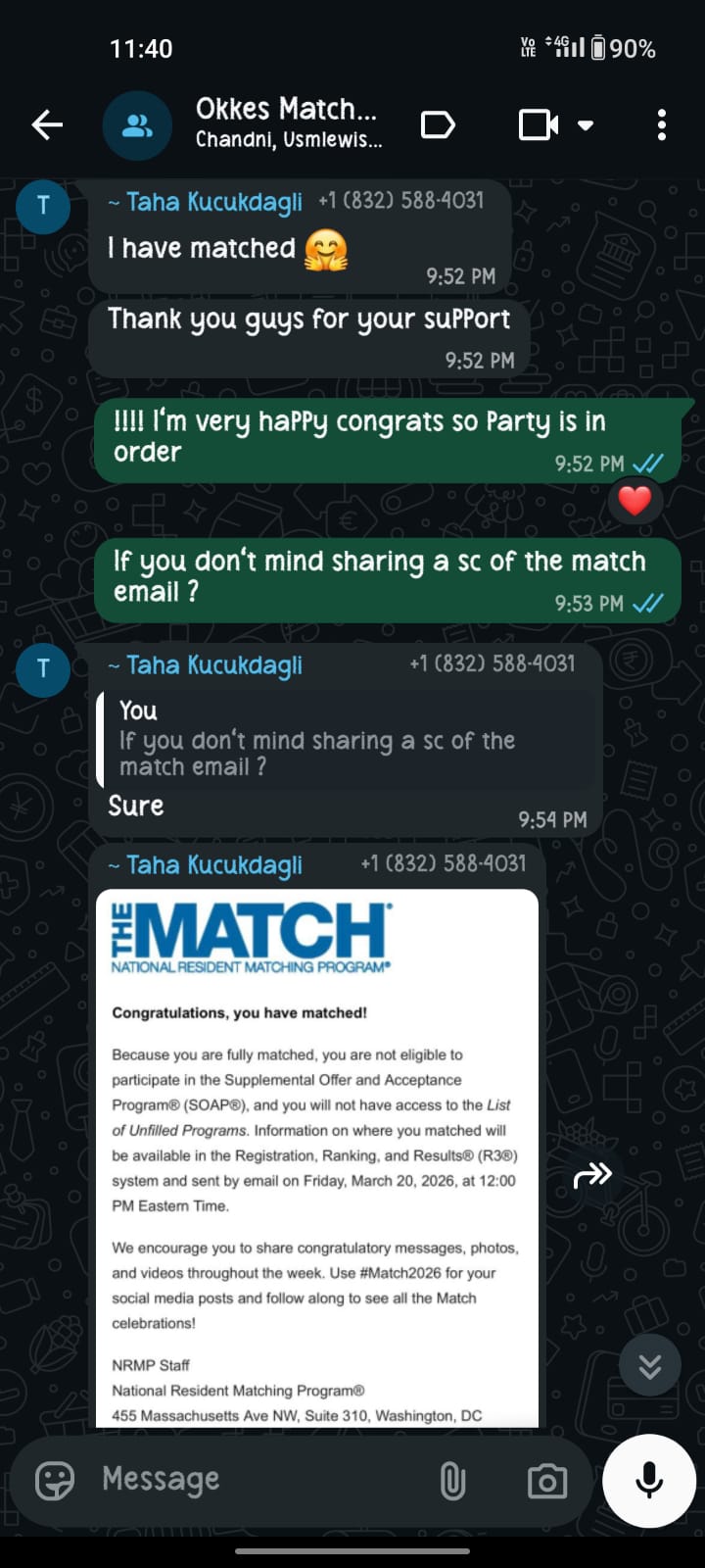 USMLE Wise student match testimonial