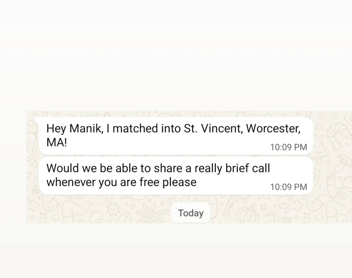 USMLE Wise student match testimonial