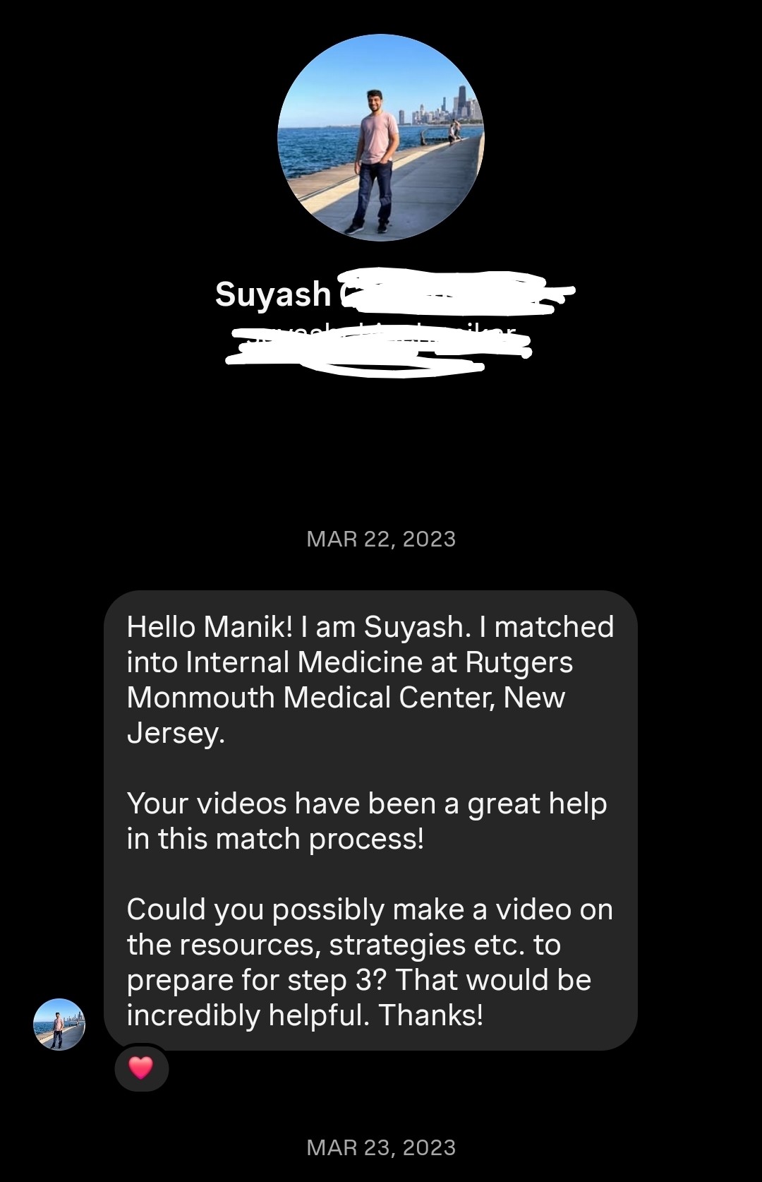 USMLE Wise student match testimonial