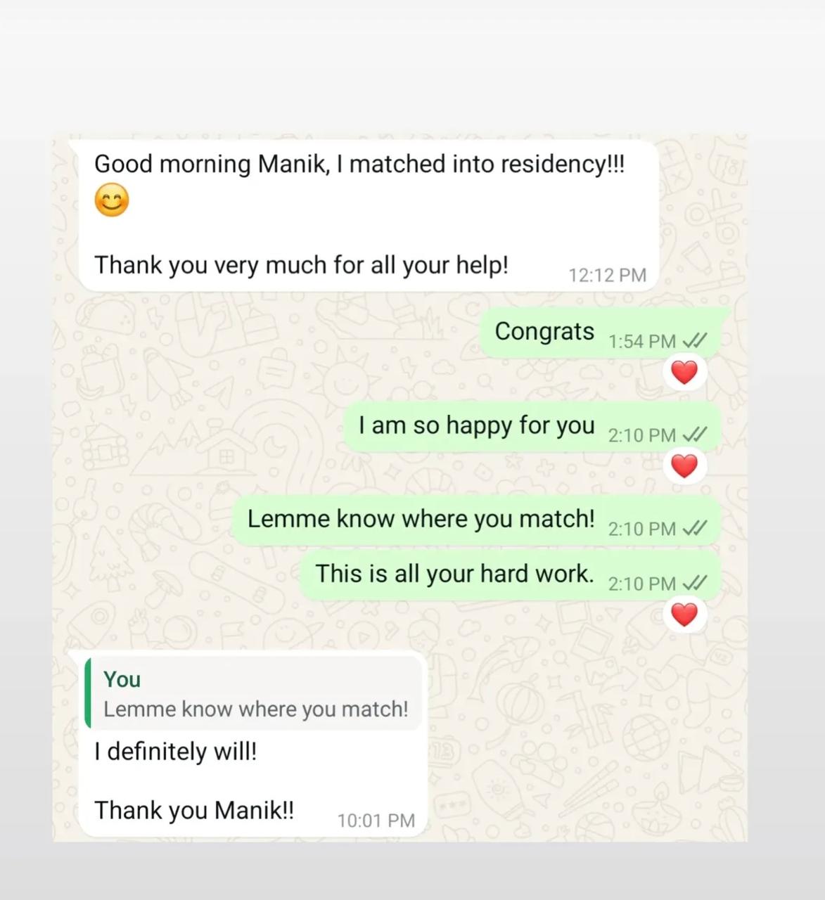 USMLE Wise student match testimonial