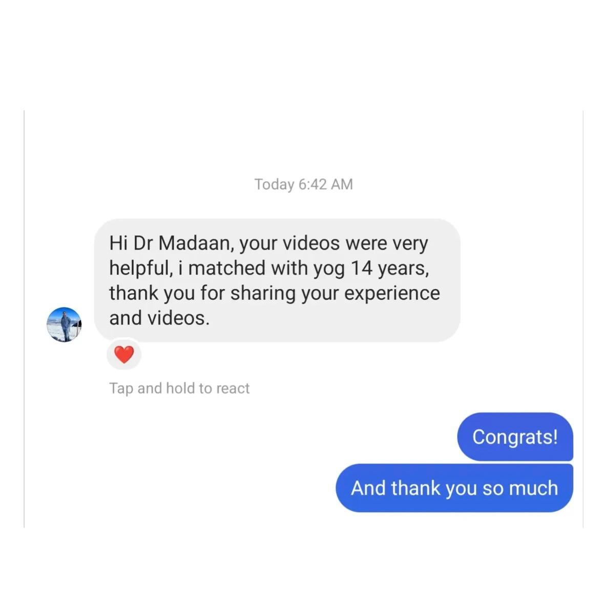 USMLE Wise student match testimonial