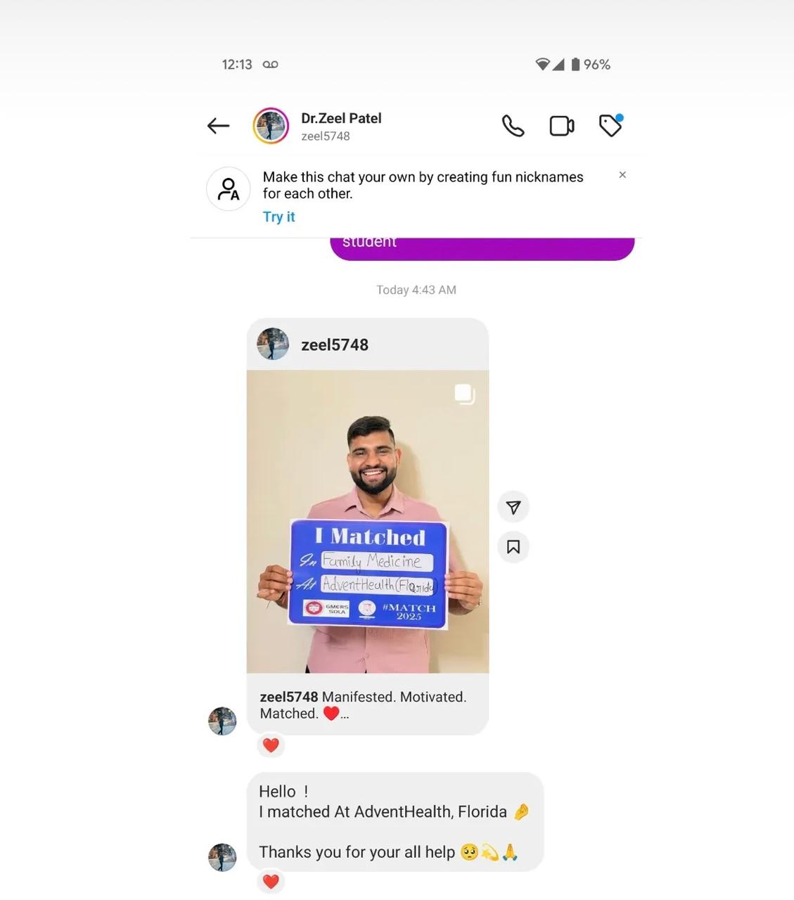 USMLE Wise student match testimonial